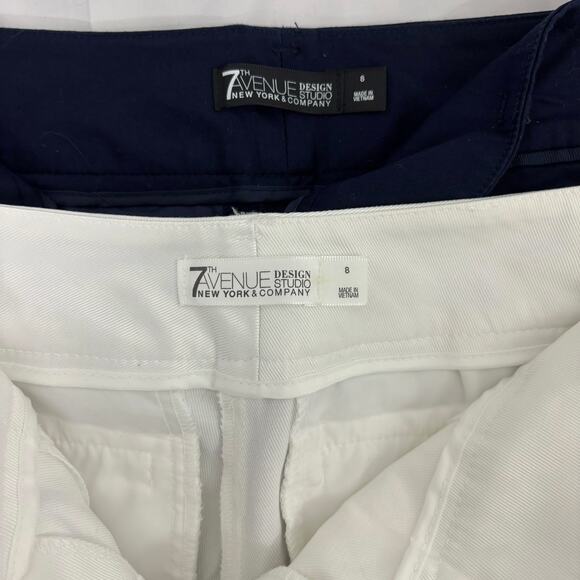 NY&C 7th Avenue Women’s 4” Shorts Lot of 2 Black & White Size 8 - Picture 2 of 3